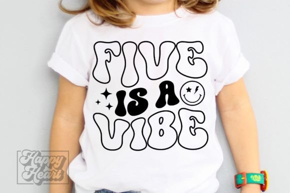 5th Birthday Retro SVG - Five is a Vibe