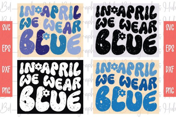 In April We Wear Blue Retro Svg Review